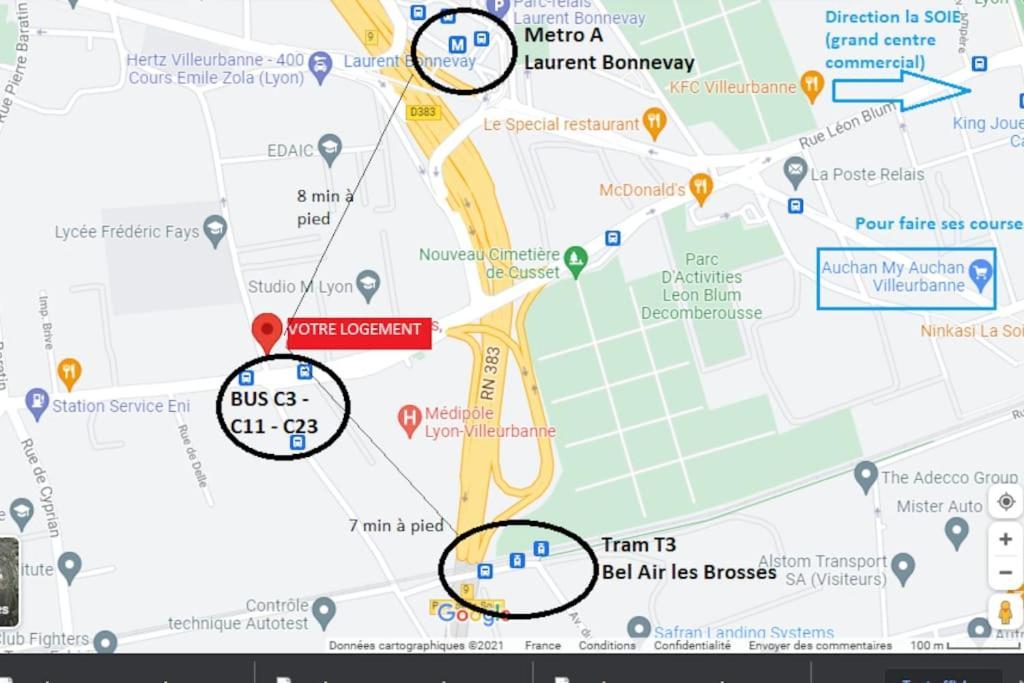 וילאורבן Appartement Renove Pour 6 Avec Parking מראה חיצוני תמונה